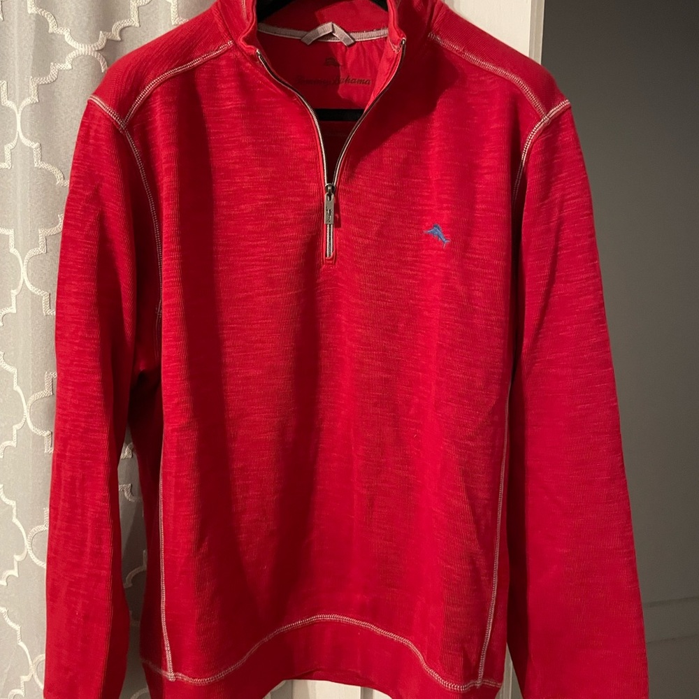 Tommy Bahama quarter zip pull over